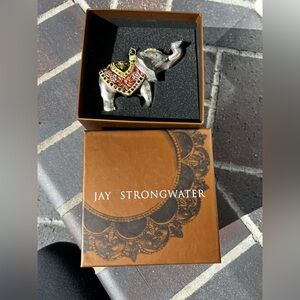 Jay Strongwater Glass Elephant with Swarovski Crystal Embellishments